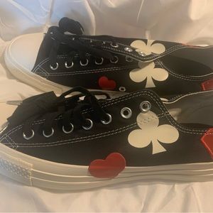 Poker/ deck of cards theme converse men’s 11.5